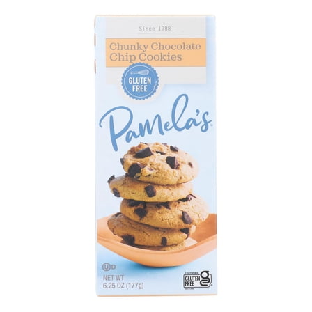Pamela's Products - Cookies - Chunky Chocolate Chip - Gluten-Free - Case of 6 - 6.25 oz.