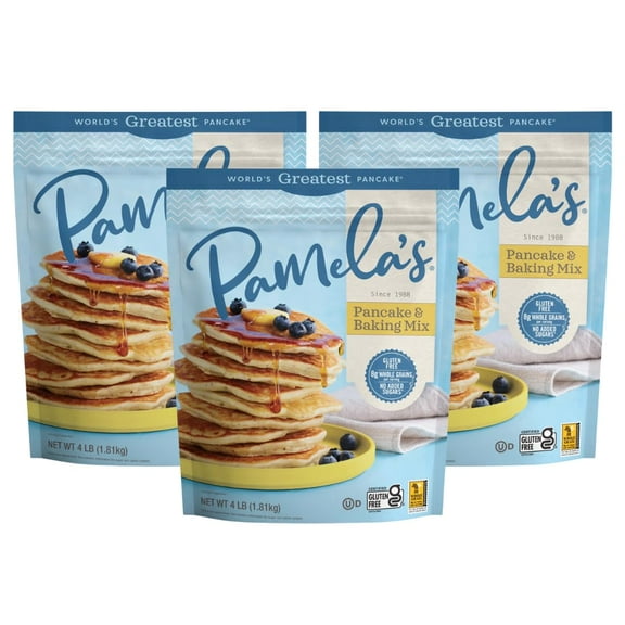 Pamela's Products Gluten Free GGA1 Baking and Pancake Mix, 4-Pound Bags (Pack of 3)