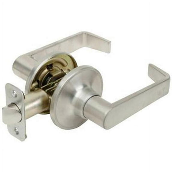 Pamex FLU603 Calypso Lever with Round Rose Passage Lockset Grade 3, Satin Nickel
