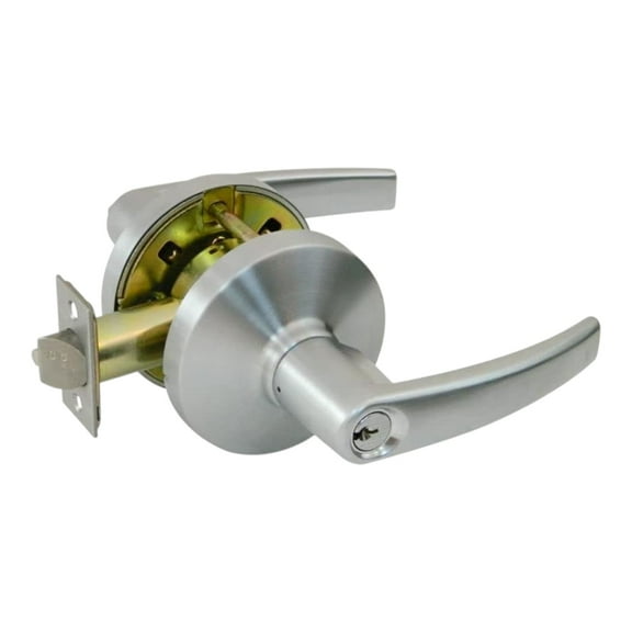 Pamex Yuma PLGS00 Keyed Entry Lever Lock in Satin Chrome