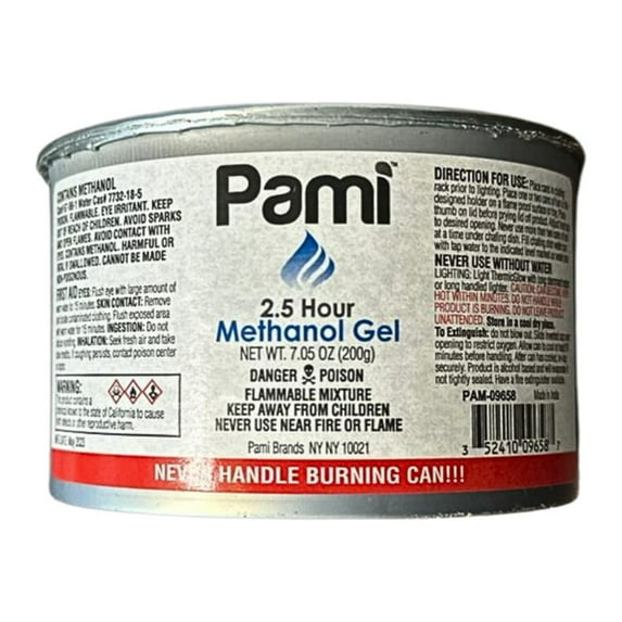 Pami 7-Ounce Methanol 2.5 Hour Handy Fuel Entertainment Cooking Gel/ Chafing Fuel: 6 Pcs 