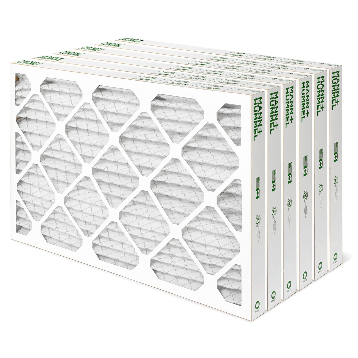 Pamlico Air 14x20x2 MERV 8 Pleated AC Furnace Air Filters. Quantity 6. (Actual Size: 13.5 x 19.5 x 1.75 Inches)