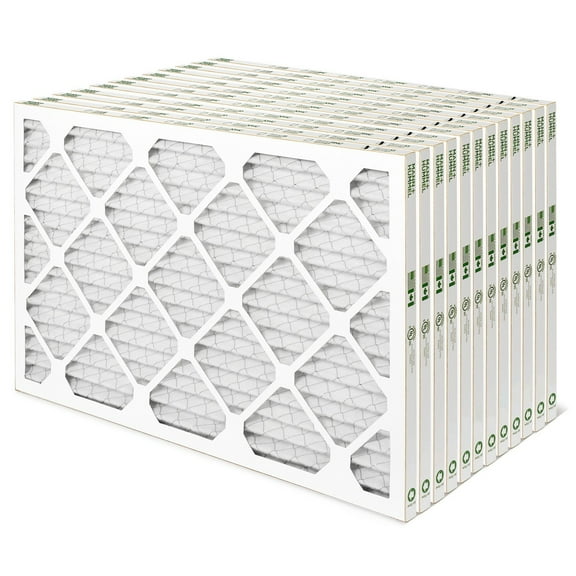 16x20x1 MERV 8 Pleated AC Furnace Air Filters. Case of 12. Actual Size: 15-1/2 x 19-1/2 x 3/4