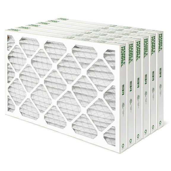 16x25x2 MERV 8 Pleated AC Furnace Air Filters. Quantity 6. (Actual Size: 15.5 x 24.5 x 1.75 Inches)