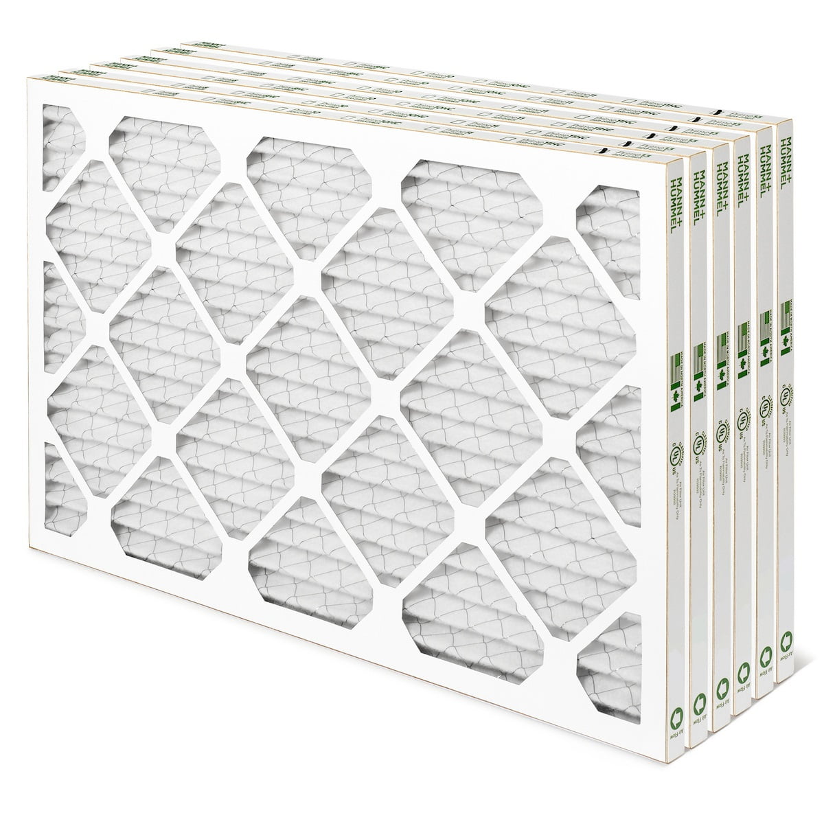 Pamlico Air 16x30x1 MERV 8 Pleated AC Furnace Air Filters. Quantity 6. (Actual Size: 15.75 x 29.75 x 0.75 Inches)