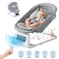 thumbnail image 1 of Pamo Babe Unisex Baby Swing for Newborns,5 Speeds swing modes, Canopy,Mosquito Net(Grey), 1 of 10