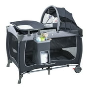Pamo Babe Unisex Portable Baby Play Yard Include Wheels, Canopy, Changing Table for NewbornGrey