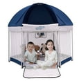 thumbnail image 1 of Pamo Babe Outdoor Baby Playpen, Portable, Lightweight, Toddler Playard With Canopy and Travel Bag - Blue, 1 of 9