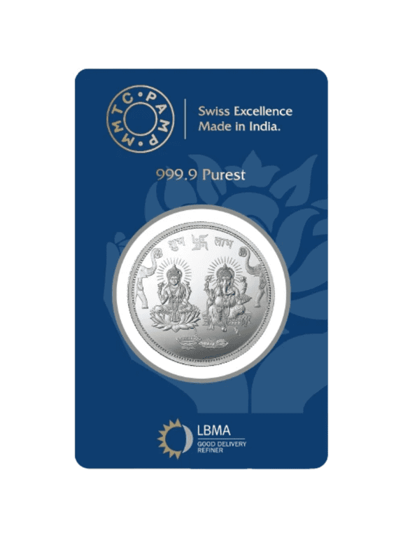 Ganesh Lakshmi Ji 10 Gram Silver Round - In Assay