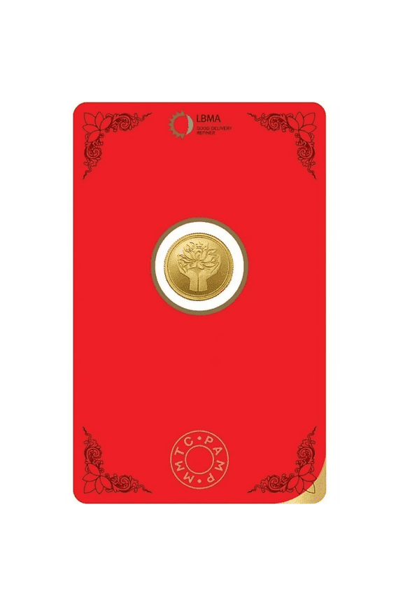 Pamp MMTC Lotus 4 Gram Gold Round - Large Card Assay