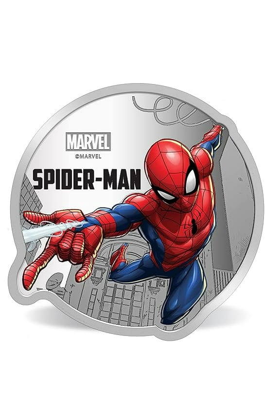 Pamp Mmtc Marvel Spider-Man 1 oz Colorized Silver Coin,Capsule,Box,COA