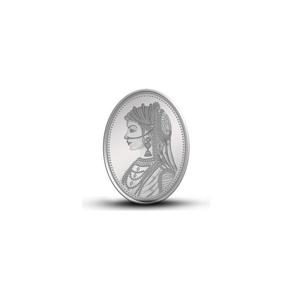 Pamp Mmtc Princess Oval Shaped 50 Gram Silver Coin in Card