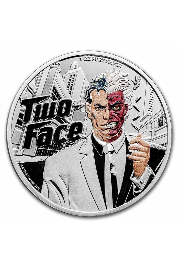 1 oz Silver $5 DC Comics Two-Face Coin