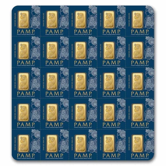 Pamp Suisse 25x1 Gram Gold Lady Fortuna Bar (Multigram Card)