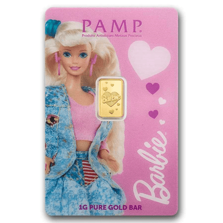 Pamp Suisse Barbie Valentine's Day 1 Gram Gold Bar - In Assay