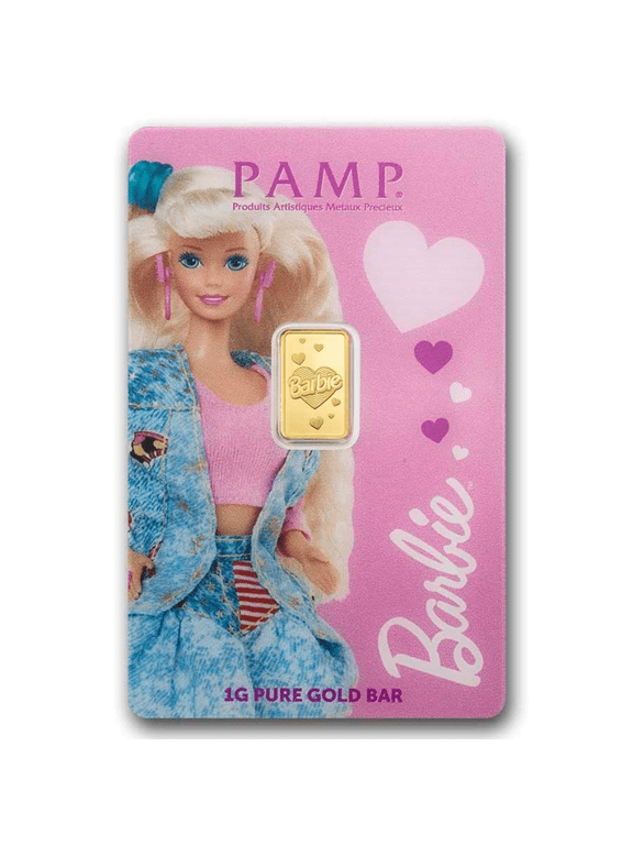 Barbie Valentine's Day 1 Gram Gold Bar - In Assay