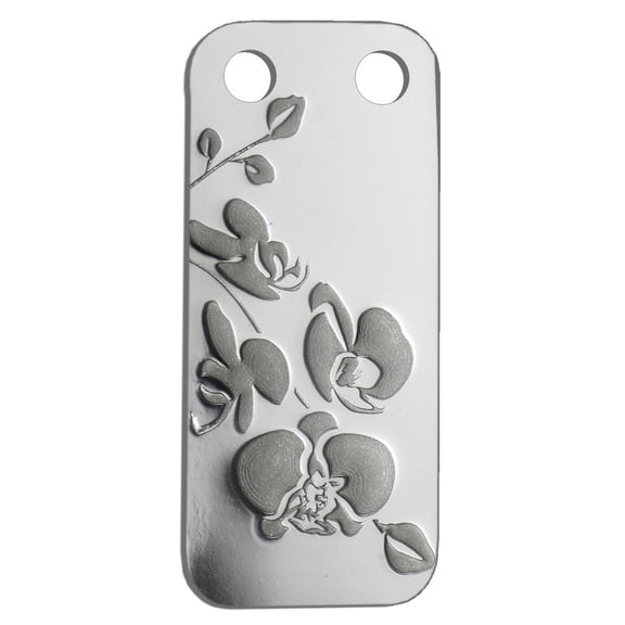 Pamp Suisse Ingot Bloom Orchid Pendant 1/5 oz Silver Bar w/ Box & Bag