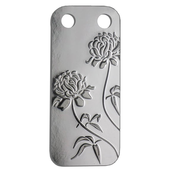 Pamp Suisse Ingot Bloom Peony Pendant 1/5 oz Silver Bar w/ Box & Bag