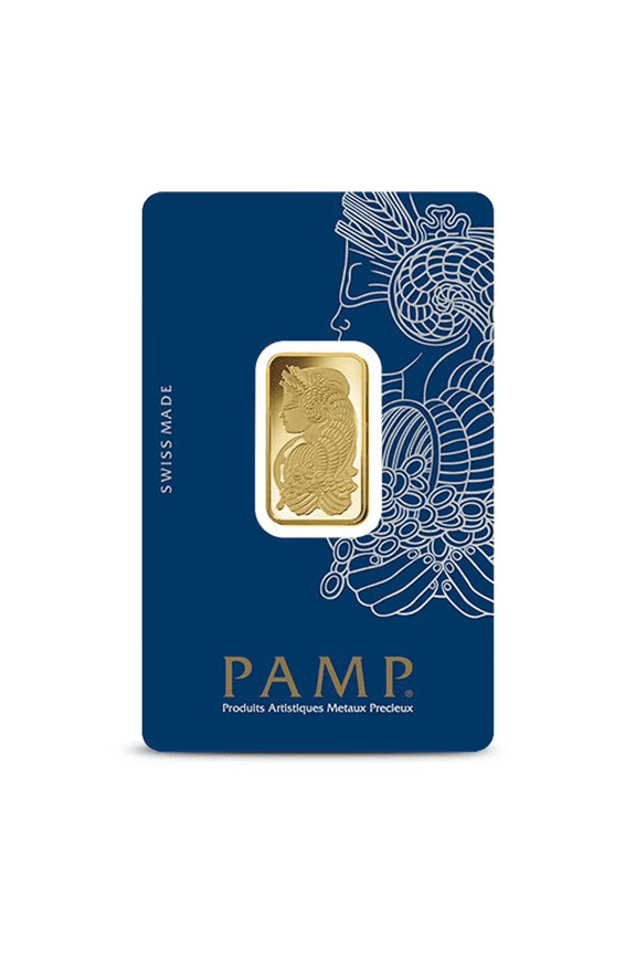 Lady Fortuna 10 Gram Gold Bar - Large Assay Card