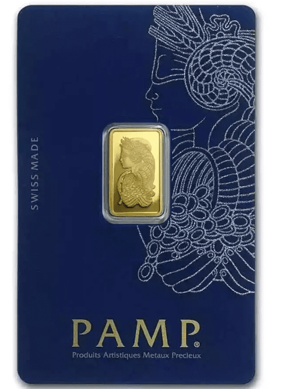 Pamp Suisse Lady Fortuna 2.5 Gram Gold Bar - Large Assay Card