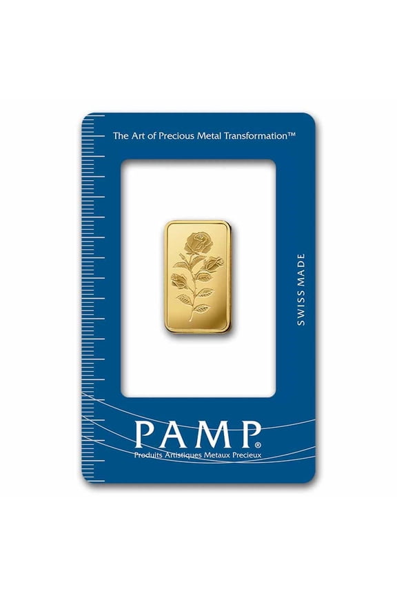 Rosa 10 Gram Gold Bar - Large Assay Card