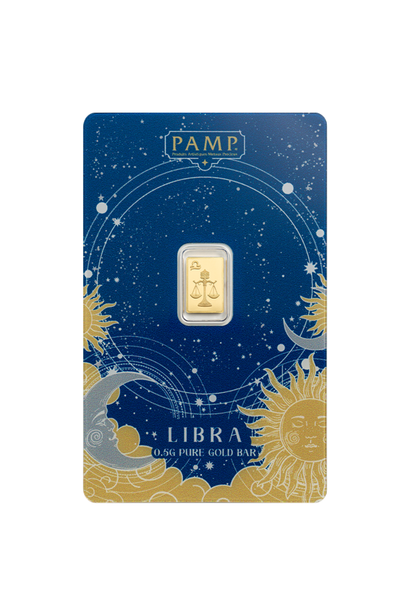 Zodiacs Series - Libra 1/2 gram Gold Bar - In Assay