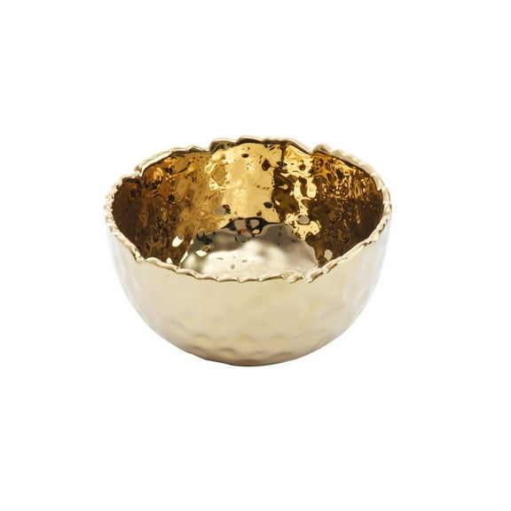 Pampa Bay Porcelain Snack Bowl, 4-inch, Gold