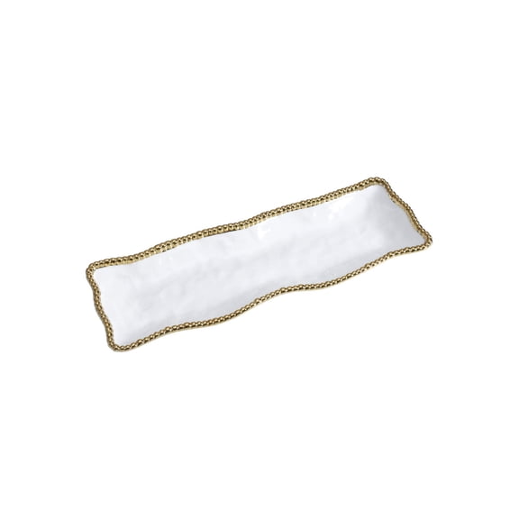 Pampa Bay Golden Salerno Porcelain Rectangle Serving Piece