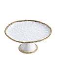 thumbnail image 1 of Pampa Bay Golden Salerno Round Cake Stand, 5"L x 11"W x 11"H, White and Gold, 1 of 5