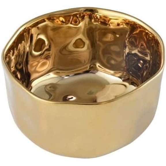 Pampa Bay Moonlight Tarnish Free Porcelain Snack Bowl with Gold Titanium