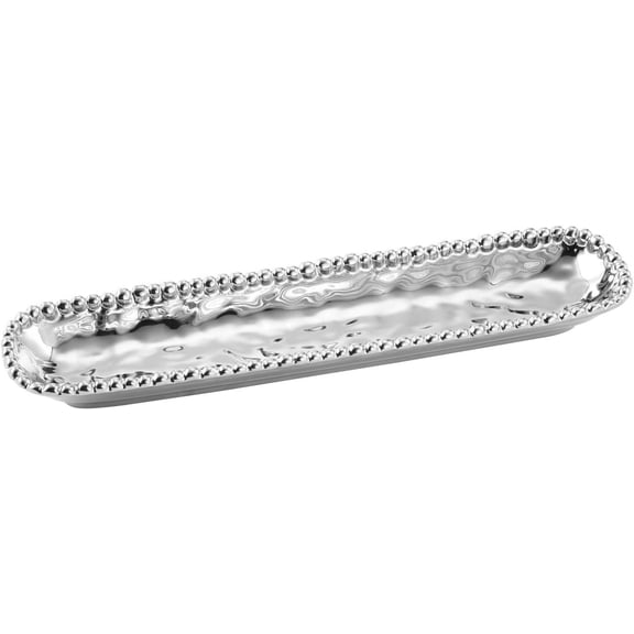 Pampa Bay Porcelain Cracker Cheese and Charcuterie Tray (Silver)