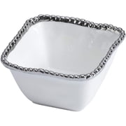 Pampa Bay Salerno Porcelain Square Snack Bowl, White