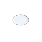 Pampa Bay Porcelain Round Dinner Plate White with Silver Trim 11"   11"