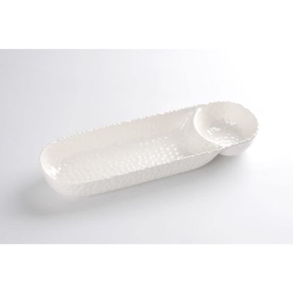 Pampa Bay Chip and Dip, 2.5"L x 5.5"W x 16.75"H, Glossy White
