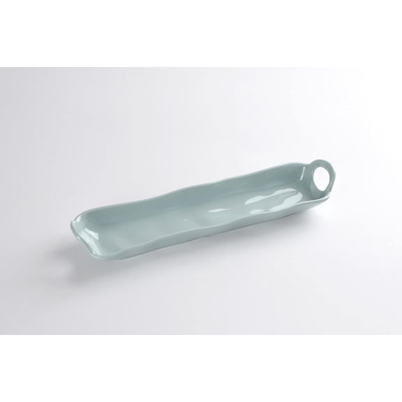 Pampa Bay Shatterproof Melamine Cracker Tray, 14.3 x 3.3 Inch, Food, Freezer, Dishwasher Safe, Aqua