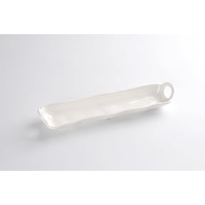 Pampa Bay Shatterproof Melamine Cracker Tray, 14.3 x 3.3 Inch, White