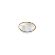 Pampa Bay Titanium-Plated Porcelain Golden Salerno Mini 2-Section Platter, 5.5 x 1.5in