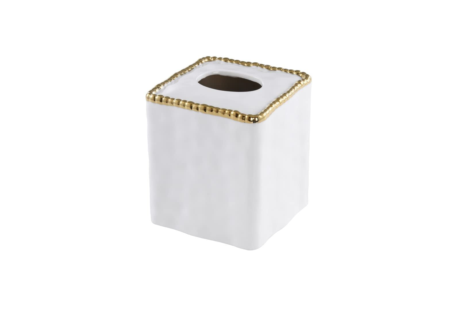 Pampa Bay Vanity Accessories with Silver Beads Square Tissue Box - Thumbnail 3