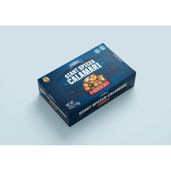 Pampa Giant Spiced Calamari in Marinara, 4 oz Box