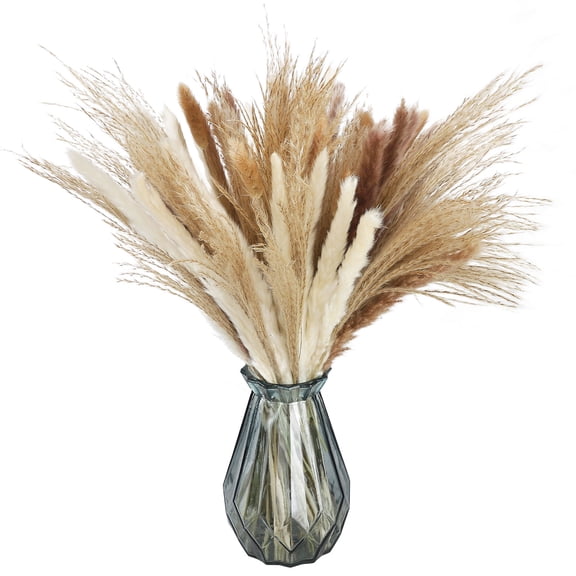 Pampa Grass Bouquet 17in For Wedding Ramadan Boho Mashup Home Decor Phragmite Dried Flower Exclude Vase