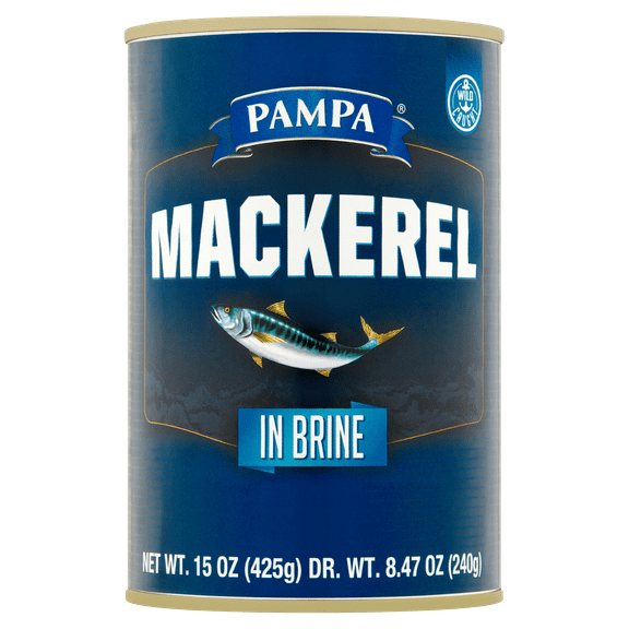 Pampa Mackerel in Brine, 15 oz Can