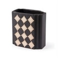 thumbnail image 1 of Ceramic Pampa Rectangular Vase Small, In Black And Beige, 1 of 2