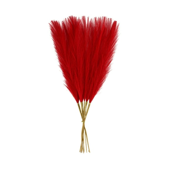 Pampas Grass,17.7in Pampas Grass Decor, Artificial Pompas Wall Decor for Vase Room Bedroom Kitchen Table Wedding Party Birthday Baby Showers