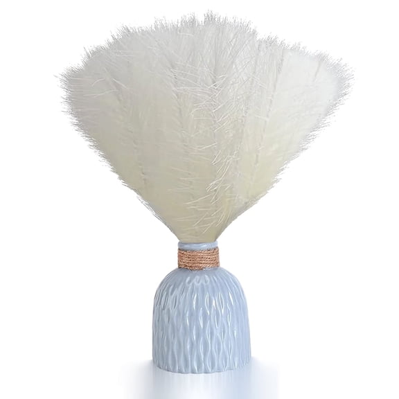 Pampas Grass Decor 18" Tall, Pink Pompas Floral Fake Pampas Grass, Artificial Pampas Grass Vase Filler Pompous Grass Branches Plants for Home Kitchen Boho Decor (10 Pcs)
