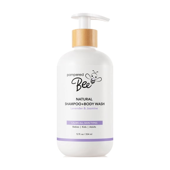 Pampered Bee Soothing and Softening Baby Shampoo and Body Wash, Lavender and Jasmine, 12 fl oz