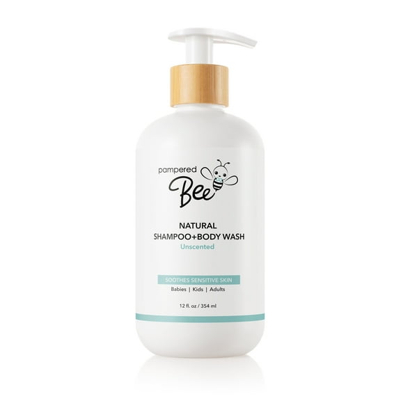 Pampered Bee Natural Unscented Shampoo & Body Wash, 12 fl oz