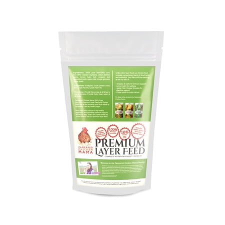 Pampered Chicken Mama Backyard Chicken Feed 20 Pounds- Premium Layer Feed Pellets - High Protein & High Calcium All-Natural Backyard Chicken Grower Feed Supplies for Laying Chickens
