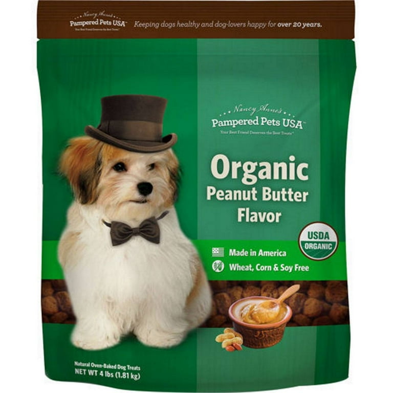 Pampered Pets Organic Peanut Butter Flavor Dog Treats 4lb bag