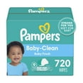 Pampers Baby Clean Wipes, Fresh Scent, 9X PopTop Packs, 720 Ct