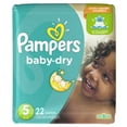 thumbnail image 1 of Pampers Baby Dry Baby Diaper Size 5, Over 27 lbs. 45219, 22 Ct, 1 of 3